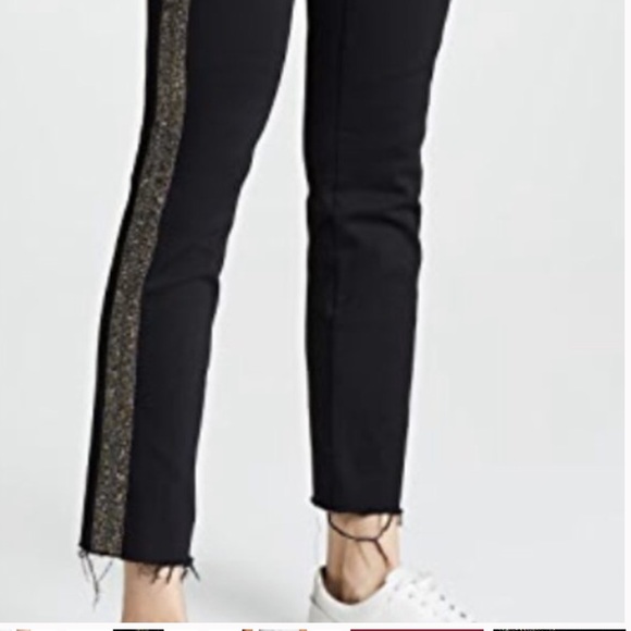 MOTHER Denim High Waisted Looker Ankle Fray jean in Guilty Flash - Picture 2 of 9